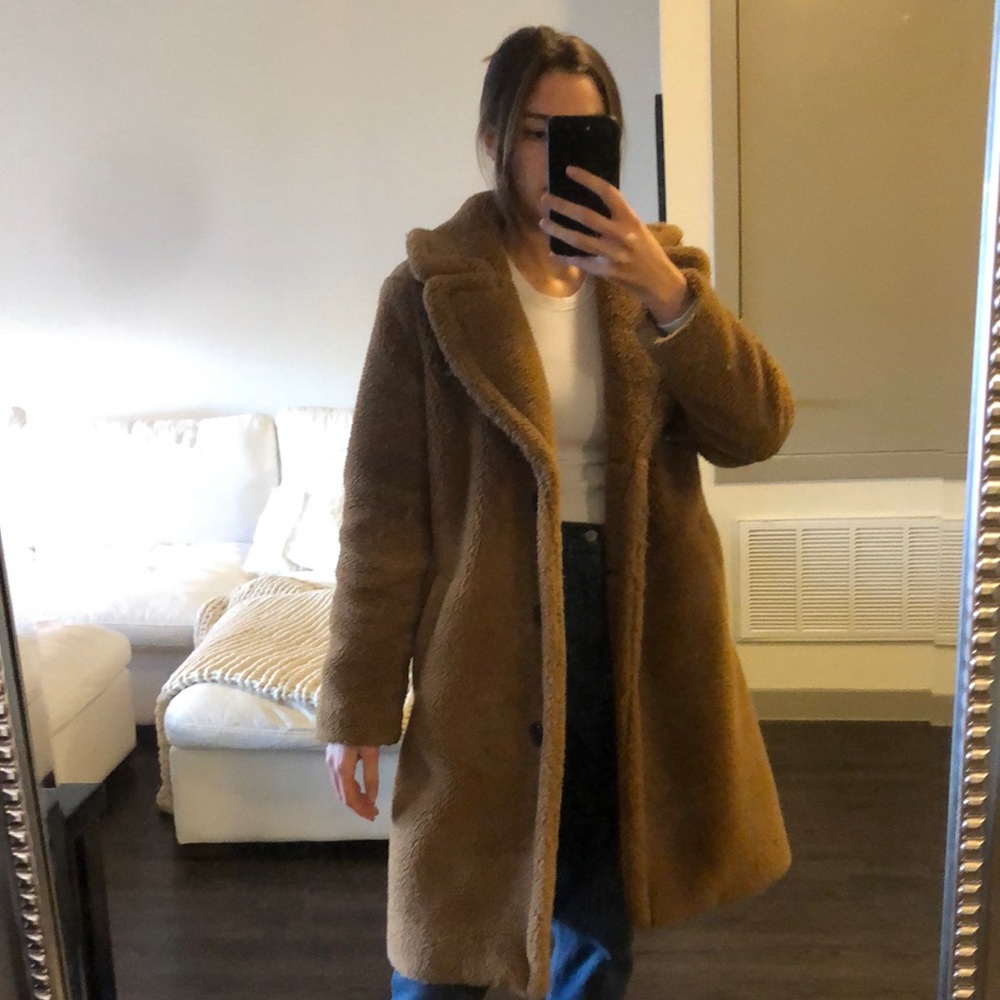 GAP Brown Teddy Coat - Size Medium